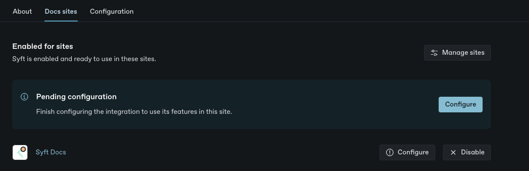 Configure Syft Installation