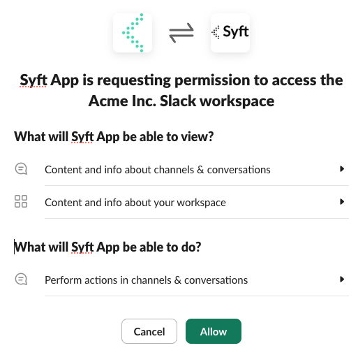 Install Slack app